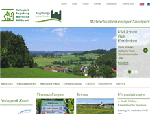 Tablet Screenshot of naturpark-augsburg.de